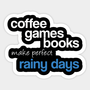 Coffee games books Sticker